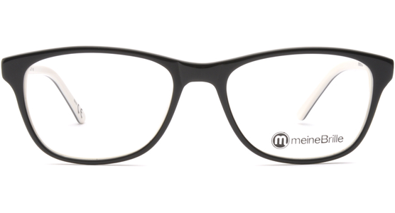 meineBrille 04-69040-02, Schwarz/Creme front - Ansicht 2