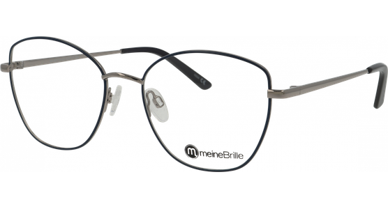 meineBrille 04-40110-03, Dunkelblau/Silber glänzend - Ansicht 2