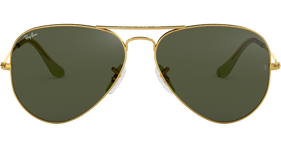 Sonnenbrille Ray-Ban RB3025 Aviator Classic Glänzend Gold / Grün