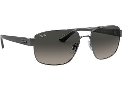 Sonnenbrille Ray-Ban RB3663 Glänzend Gunmetall / Verlauf Grau Seitenansicht