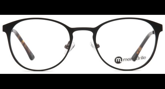 meineBrille 04-79000-02, Schwarz/Nougat Matt front - Ansicht 2
