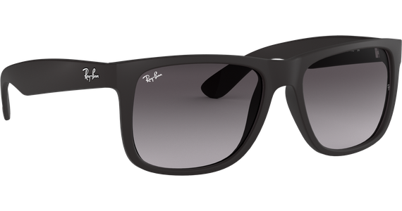 Sonnenbrille Ray-Ban Justin Classic Matt schwarz / Verlauf grau Seitenansicht - Ansicht 5