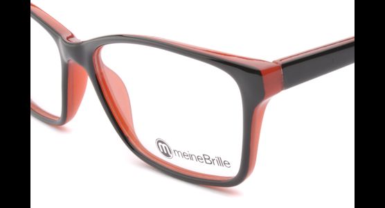 meineBrille 04-69190-01, Schwarz/Rot nah - Ansicht 3