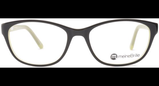 meineBrille 04-69180-01, Schwarz/Hellgrün front - Ansicht 2