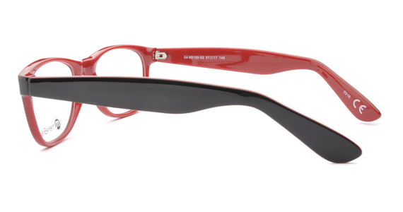 meineBrille 04-69150-02, Schwarz/Rot seite - Ansicht 4