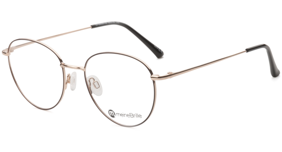 meineBrille 04-96090-02, Braun Matt/Gold Glänzend links - Ansicht 3