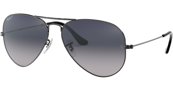 Ray Ban Aviator Gradient RB3025 004 78 Grau Blau Verlauf 62 LARGE