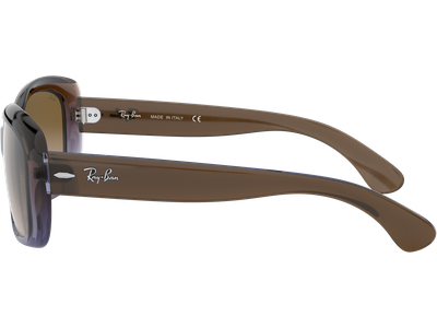Sonnenbrille Ray-Ban RB4101 Jackie Ohh Glänzend Braun / Verlauf Braun Seitenansicht