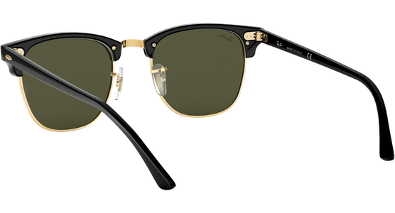 Ray-Ban RB3016 Clubmaster Classic Glänzend Schwarz / Grün W0365 51 - Ansicht 10