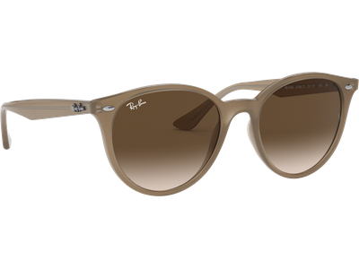 Sonnenbrille Ray-Ban RB4305 Glänzend Beige / Verlauf Braun Seitenansicht