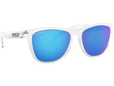 Sportbrille Oakley Frogskins Crystal Clear / Prizm Sapphire Seitenansicht
