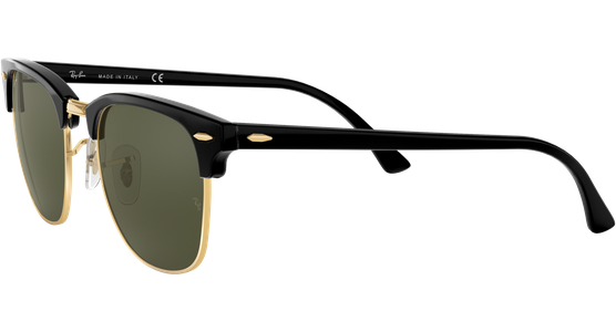 Ray-Ban RB3016 Clubmaster Classic Glänzend Schwarz / Grün W0365 51 - Ansicht 7