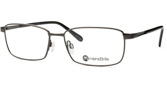 meineBrille 04-12090-01, Dunkel Gun matt / Schwarz glänzend - Ansicht 3