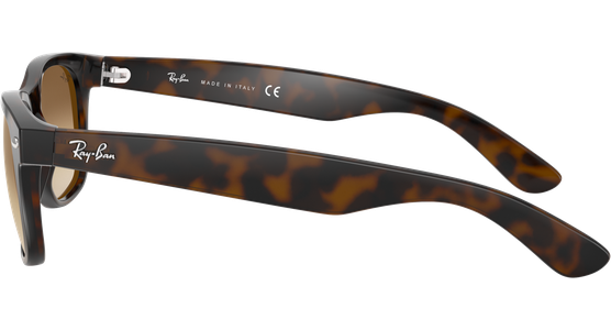 Sonnenbrille Ray-Ban RB2132 New Wayfarer Classic Glänzend Havanna / Braun Seitenansicht - Ansicht 4