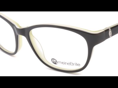 meineBrille 04-69180-01, Schwarz/Hellgrün nah