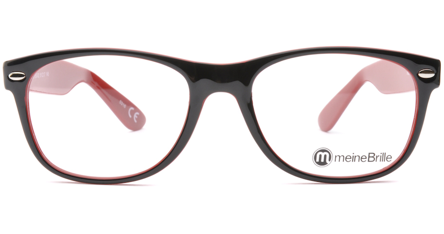 meineBrille 04-69150-02, Schwarz/Rot front