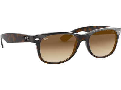 Sonnenbrille Ray-Ban RB2132 New Wayfarer Classic Glänzend Havanna / Braun Seitenansicht