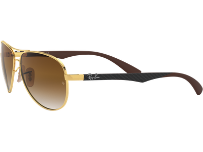 Ray-Ban RB8313 Carbonfaser Glänzend Gold / Verlauf Hellbraun 001/51 61 - Ansicht 2