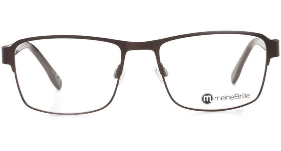 meineBrille 04-96010-02, Dunkel Braun Matt front - Ansicht 2