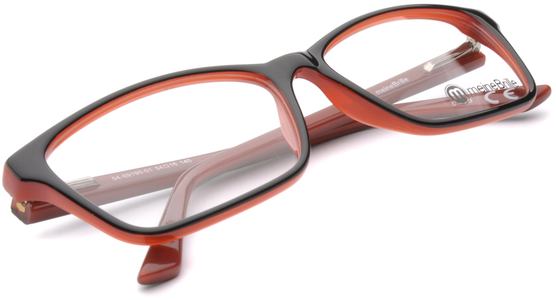 meineBrille 04-69190-01, Schwarz/Rot liegend - Ansicht 8