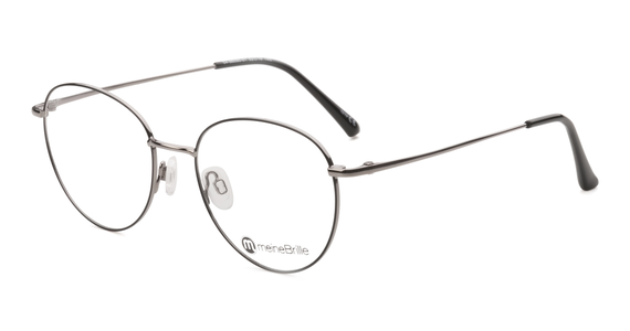 meineBrille 04-96090-01, Schwarz/Gun Glänzend links - Ansicht 3