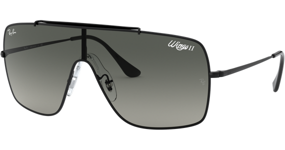 Ray-Ban Wings II RB3697 002/11 Schwarz/Grau - Ansicht 2